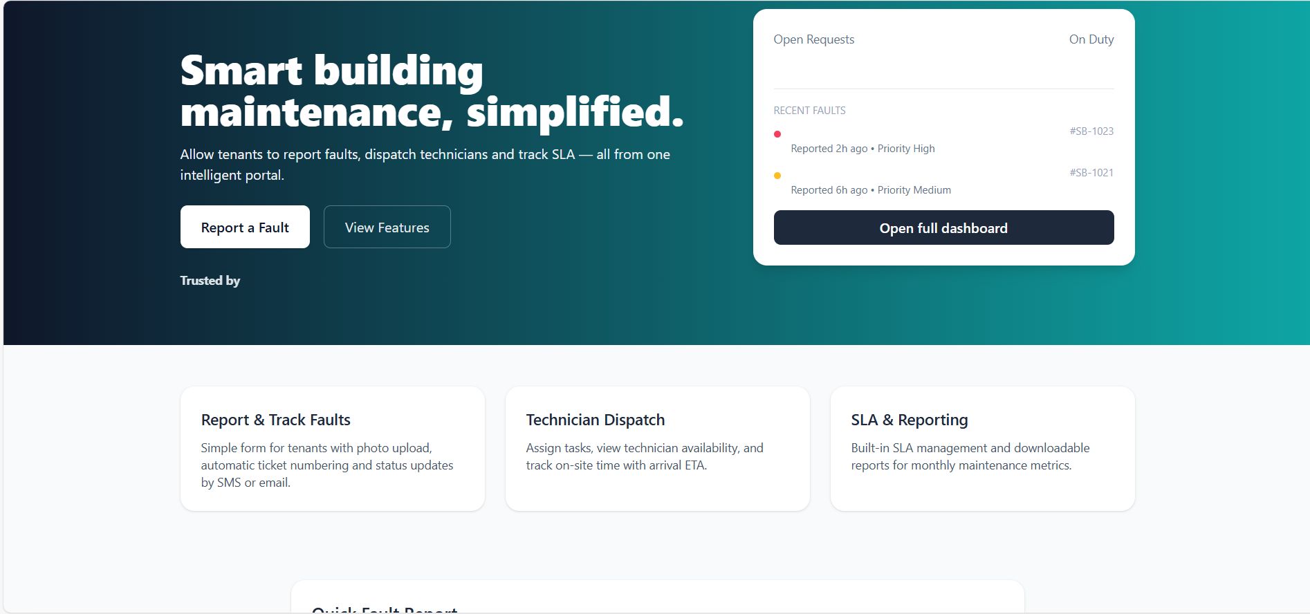 Smart Build Maintenance Portal